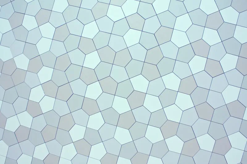 Geometric hexagonal 3D wall panel pattern